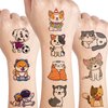 UVUXO Cat and Dog Temporary Tattoo for kids - 102 Styles Cartoon Animals Temporary for Girls Boy Body Arm Shoulder Cute Tattoos Stickers, Birthday Party Supplies Gifts for Kids