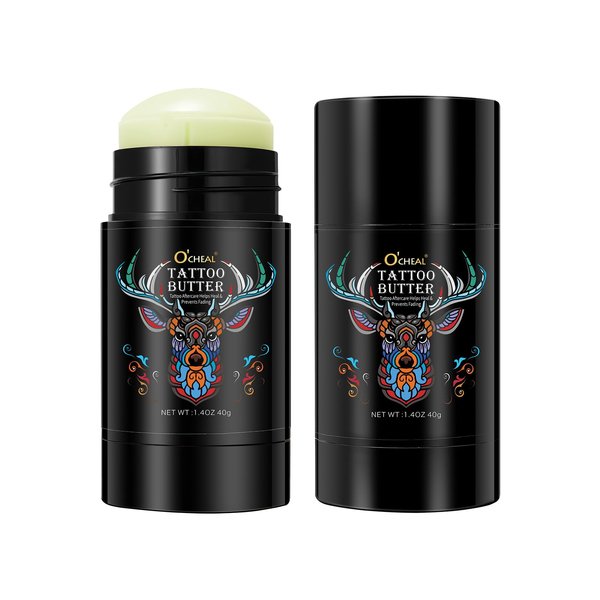 Tattoo Aftercare Butter Balm,Natural Organic Tattoo Cream Moisturizer for Old & New Tattoos Healing Brightener Color Enhance