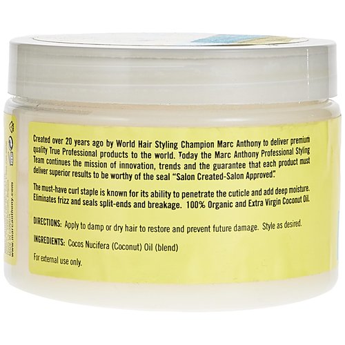 Marc Anthony Strictly Curls 3X Moisture 100% Coconut Oil + Extra Virgin, 10 Ounce