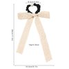 3Pcs Beige Lace Hair Scarf with Ribbon Bow Scrunchies for Women Girls, Pearl Bow Scrunchies for Hair, Ribbon Hair Ties with Bow, Chiffon Hair Ribbon Long Hair Bands Ties Ponytail Holder (Beige)