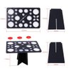 Makeup Brush Cleaning Mat & Makeup Brush Drying Rack, Diolan 28 Holes Makeup Brush Holder, Silicone Rubber Clover Shaped Mat Cleaner - Black & Pink