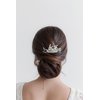 Freswhater Pearl Hair Comb Wedding Bridal Silver Crystal Accessory Headpiece for Brides Weddings Bridesmaids Prom Women