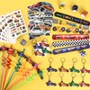 Race Car Party Favors Set - 110 pcs Race Car Birthday Party Supplies, Keychains, Slap Bracelet, Race Car Stickers, Race Car Straws, Stamps for Kids Racing Car Toy Gift, Boy Cars Birthday Decoration