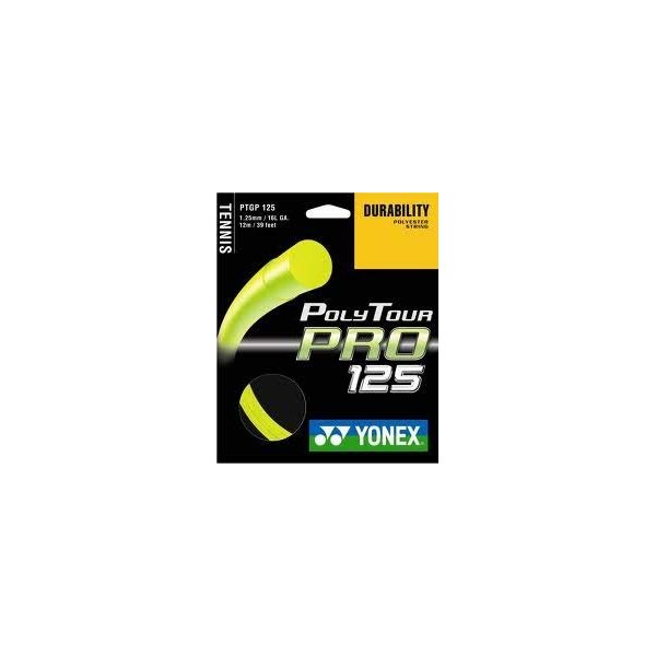 YONEX Tennis String Poly Tour Pro 125 Durability Polyester String, Flash Yellow