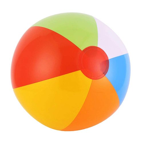 CCINEE 12 Inch Rainbow Inflatable Beach Balls for Kids Summer Beach Party Favors Pool Toys Pack of 12