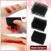 Halloween SFX Makeup Kit, Halloween Special Effects Wound Modeling, Skin Wax with Spatula, Fake Blood, Coagulated Blood Gel, Spirit Gum, Extension Oil, Stipple Sponge, Halloween Cosplay Zombie Makeup