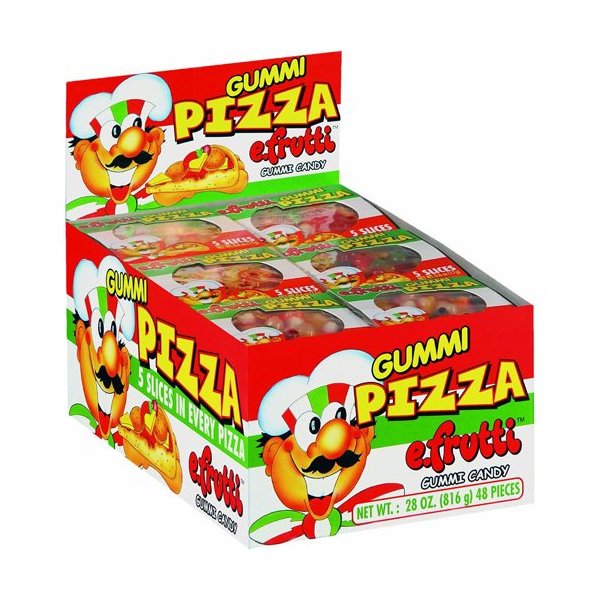 E Frutti Gummi Candy Pizza - 48'S, .6-Ounce (Pack of 48)