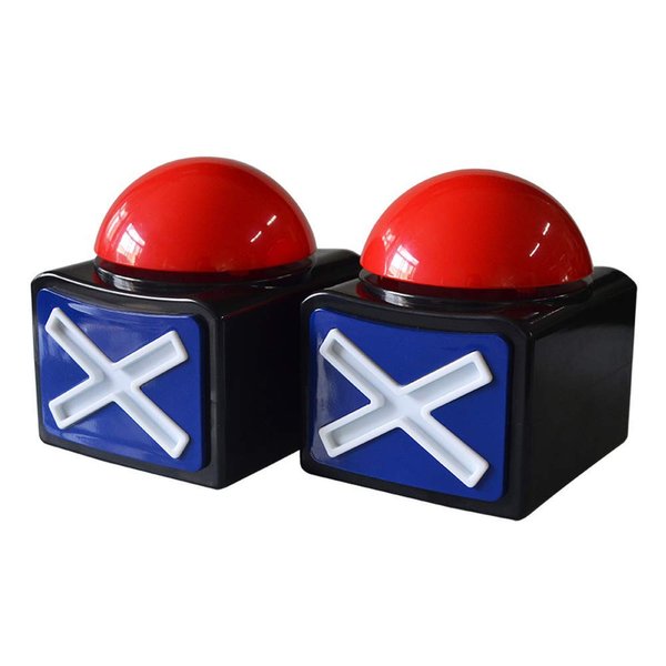 DAFEN Game Answer Buzzer 2 Pcs, Game Buzzer Alarm Sound Play Button with Light Trivia Quiz Got Talent Buzzer Toys for Kids Adult