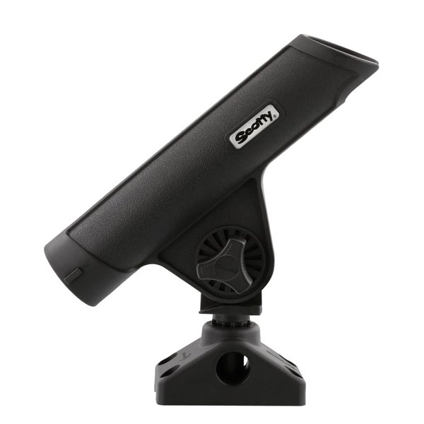 Scotty #350-BK Rodmaster II Rod Holder Black with 241 Side Deck Mount, Small