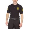 HOI Security Polo Shirt 100% Cotton Pre-Shrunk Deluxe Black with Gold Letters (L)
