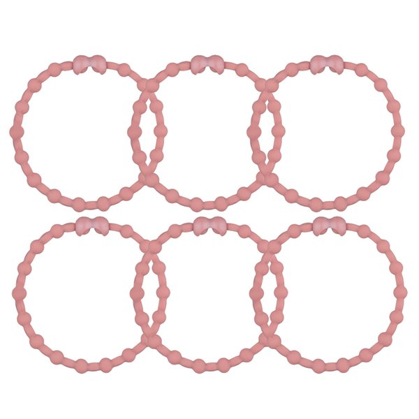 Rose Gold PRO Hair Ties: Easy Release Adjustable for Every Hair Type PACK OF 6
