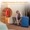 Portable Door Jammer for Travel Security, Door Stopper Security Device Lockdown, Aluminum Alloy Anti-Slip Door Locks for Women Safety Self Defense, Apartment Personal Protection for Homeowner (Red)