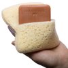 MartiniSPA Exfoliating Body & Shower Sponge with Soap Pocket. All Natural Italian Deep Cleansing Sponge with Soap Saver Pouch & Hand Strap for Men & Women - Use in Shower or Bath - 2 Units/Beige Color