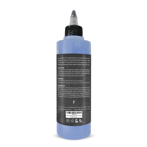 Facón Professional Clear Callus Remover Gel with Skin Soothing Aloe Vera & Shear Butter, Menthol Peppermint Oil & Witch Hazel, Lavender Oil Scent - Removes Calluses & Rough Skin (10 fl oz / 296 ml)