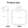 HouseAid Square Hand Towel Ring for Bathroom Stainless Steel Towel Holder Modern Hand Towel Hanger Wall Mounted Brushed Nickel