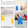 VOSAREA Clockwork Legged Robot Toy Movements, 8pcs Replacement Wind up Toys Movement Mechanism DIY Clay Material Accessories for Clay Work Repair Kid Toy Part