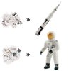 Vokodo Space Toys Station Building Kit in 4 Moon Capsules Kids 3D Puzzle with Astronaut Rocket Pod and Lunar Lander Science NASA Shuttle Exploration STEM Education Easter Great Gift Children Boy Girl