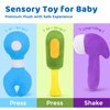KMUYSL Baby Toys 0-6 6-12 Months, My First Tools Plush Toys -4 Pcs Sensory Playset Soft Toys with Squeaker Crinkle for 0 1 2 3 4 5 6+ Months Newborn Infant, Birthday Christmas Gifts for Boys Girls
