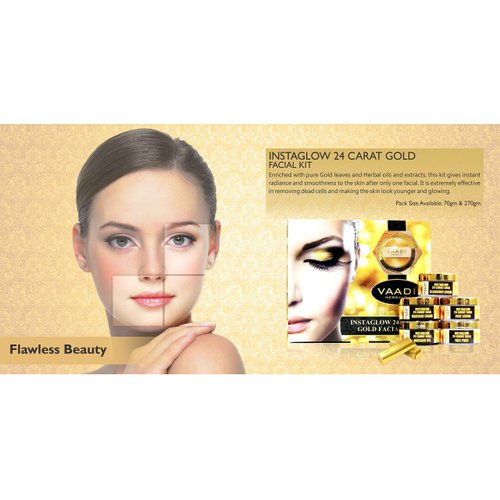 Vaadi Herbals Herbal Face Pack Cream All Natural Paraban Free Sulfate Free Good For All Skin Types (Oily, Dry, Normal, Sensitive) 2.47 Ounces Premium Quality (24 Carat Gold Face Pack)