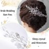 Yokawe Bridal Wedding Hair Pins Silver Crystal Bride Hairpin Rhinestone Hair Accessories (1 piece Silver)