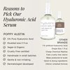 Poppy Austin Hyaluronic Acid Serum for Face 2OZ - Cruelty-Free Hydrating Serum with Vitamin C, Pure Hyaluronic Acid Serum, Anti-Aging Serum Moisturizer - Reduces Dry Skin, Fine Lines, Wrinkles