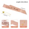 JasperKino 39th Birthday Sash and Tiara Set Rose Gold Birthday Sash Crown Birthday Party Favors Supplies for Girls Birthday Party