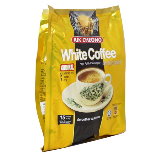 Aik Cheong Instant 3 in 1 White Coffee Tarik Original 600g. (40g.x15 Sachets)
