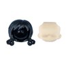 YMY No Makeup Doll Head DIY Blank GSC Face 1/12 Scale Head Doll Accessories for Obitsu 11（Girl-Black）