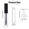 3 Pcs 7.5ml Refillable Eyelash Serum Bottles Clear Mascara Tubes Eyebrow Brush Tube Eyelash Cream Container Vials with Eyelash Wand Mini Funnels and Leak Stoppers