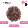 JUVABUN Curled Clip in Hair Buns -Reddish Blonde| Hair Bun Maker | Hair Buns Hair Piece| Curled Hair Bun Scrunchie | Everyday Wear | Washable & Realistic|Hair Bun Clip - Reddish Blonde