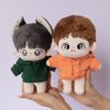niannyyhouse 20cm Plush Doll Clothes Elastic Solid Sportswear Suits Hoodie Pants Soft Stuffed Plush Toy Dress Up Accessories (Purple, 20cm)
