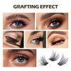 EASITENSION Lash Clusters DIY Eyelash Extension,80 Clusters Lashes 10mm 12mm 14mm 16mm Mix 3D Effect Eyelash,Easy to Apply at Home 12MM CROSS