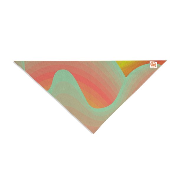 Kess InHouse Akwaflorell "Way of the Waves" Pet Bandana and Scarf, 28 by 20 by 20-Inch