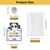 REWIDPARTY Panda Kids Birthday Invitations with Envelopes & Stickers（Set of 15） Panda Theme Shaped Fill-in Invitations Happy Birthday Invites Cards Colorful Birthday Party Supplies for Boys Girls