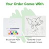 Misco Toys Canvas Paint Party Kits, 11 Piece Art kit Pre-Drawn Outline Canvas for Paint and Sip 8 Colors and Brush Included, Great Gift for Kids 4+ and Adults Too! (Fairy)