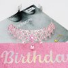BAHABY Birthday Crown for Women, It's My Birthday Sash & Rhinestone Tiara Set Princess Birthday Sash and Tiara for Women Birthday Decorations for Women Girls- Pink