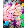 24 Packs Bear Animal Students Gifts Bulk Fidgets Keychain Gifts, Mini Pop Holiday Classroom Prize Party Favors for Kids