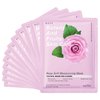 Jakuva 12PCS Deeply Moisturizing Facial Masks,Collagen Face Mask Facial Patches for Anti-Aging,Anti Wrinkle & Face Skincare,Firm Skin Softening Facial Pads,Rose Pink
