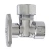 Plumb Pak PP51-1PCLF 1/4 Turn Angle Shut-Off Valve, 1/2 X 1/2 In, Fip X Od, Body, Chrome Plated, 1/2" x 1/2"