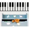 Piano Keys Wall Decal Sticker. Musical Instrument Decor. - Black, 10" x 72". Easy to Apply & Removable.
