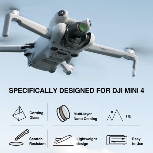 BLAUEOCHI ND Filters Set for DJI Mini 4 Pro -8 Pack Filters-(UV, CPL, LPR,BS,ND8, ND16, ND32, ND64) Camera Lens Filters Kit- Compatible with DJI Mini 4 Pro - Multi-Coated HD Optical Glass