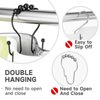 Bathway Shower Curtain Hooks Bathway Shower Curtain Rings Rust Proof Black Shower Curtain Hooks Balanced Smooth Glide Double Shower Curtain Hooks, Shower Hooks for Shower Curtain Liner Shower Rod Hook