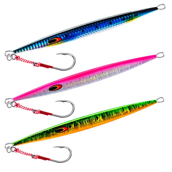 Goture Fishing Jigs Saltwater Tuna Vertical Jigs Bass Speed Lures Jigging Lures Butterfly Jigs Jigs Fishing Lures Grouper,Dogtooth, Salmon Jigs Lead Jigs Deep Sea Fishing Lures 2.28oz/80g, 3 Pack