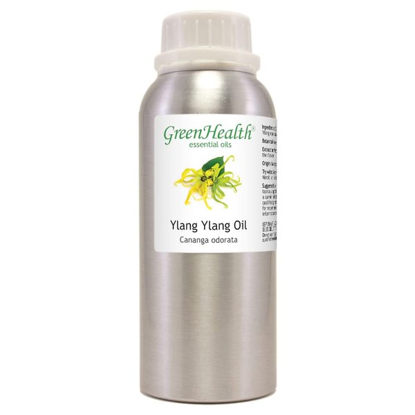Ylang Ylang Essential Oil – 8 fl oz (237 ml) Aluminum Bottle w/Plug Cap – 100% Pure Essential Oil – GreenHealth