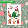 Hohamn Christmas Temporary Tattoos for Kids, 12 Sheets Christmas Holiday Fake Tattoos for Baby Boys Girls Xmas Party Gifts Crafts Decoration