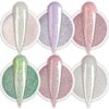 GLOW IN THE DARK Glitter Nail Acrylic Powder 6 Colors Set for Pink White French Nail Art Design