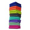 ZUPERIA Zigzag Wash Cloth -8 Pack -12" x 12"- Highly Absorbent Soft Washcloths for Face, Gym Towels, Hotel Spa Quality, Reusable Multipurpose Towels (Assorted)
