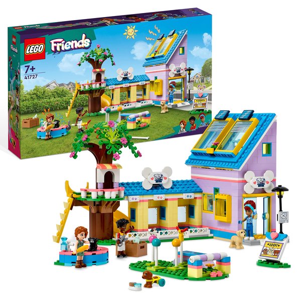 Lego Friends Dog Rescue Center 41727, Pet Animal Playset for Kids Ages 7 Plus Years Old with 2023 Series Characters Autumn and Zac Mini-Dolls, Toy Vet Set