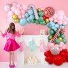 Christmas Balloon Garland Arch Kit, 140Pcs Christmas Balloons with Cane Candy Foil Balloons for Christmas Party Decorations Xmas New Year Birthday Party Supplies