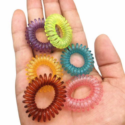 PNEIFON Spiral Hair Ties 40 pcs No Crease Elastic Ponytail Holders Hair Ring Phone Cord Traceless Hair Rubber Bands Suitable for All Hair Types (style3)